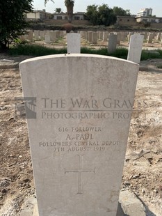 BAGHDAD (NORTH GATE) WAR CEMETERY - PAUL, A